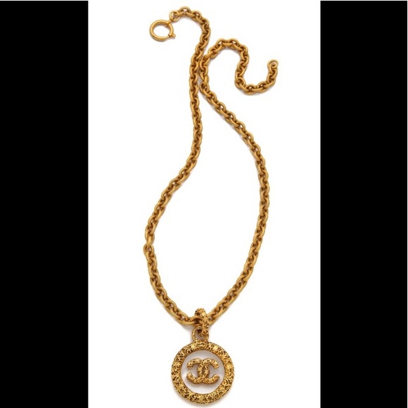 RARE VINTAGE CHANEL FLORENTINE NECKLACE 93A Glass